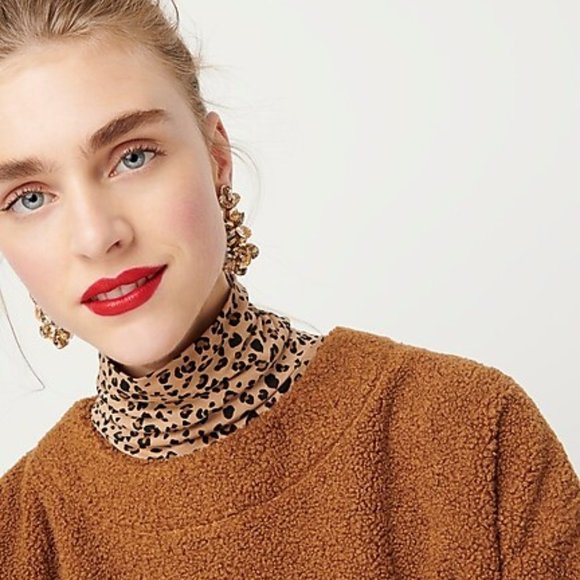 J. Crew Vintage Fleece Teddy Cropped Sweatshirt - Picture 2 of 8